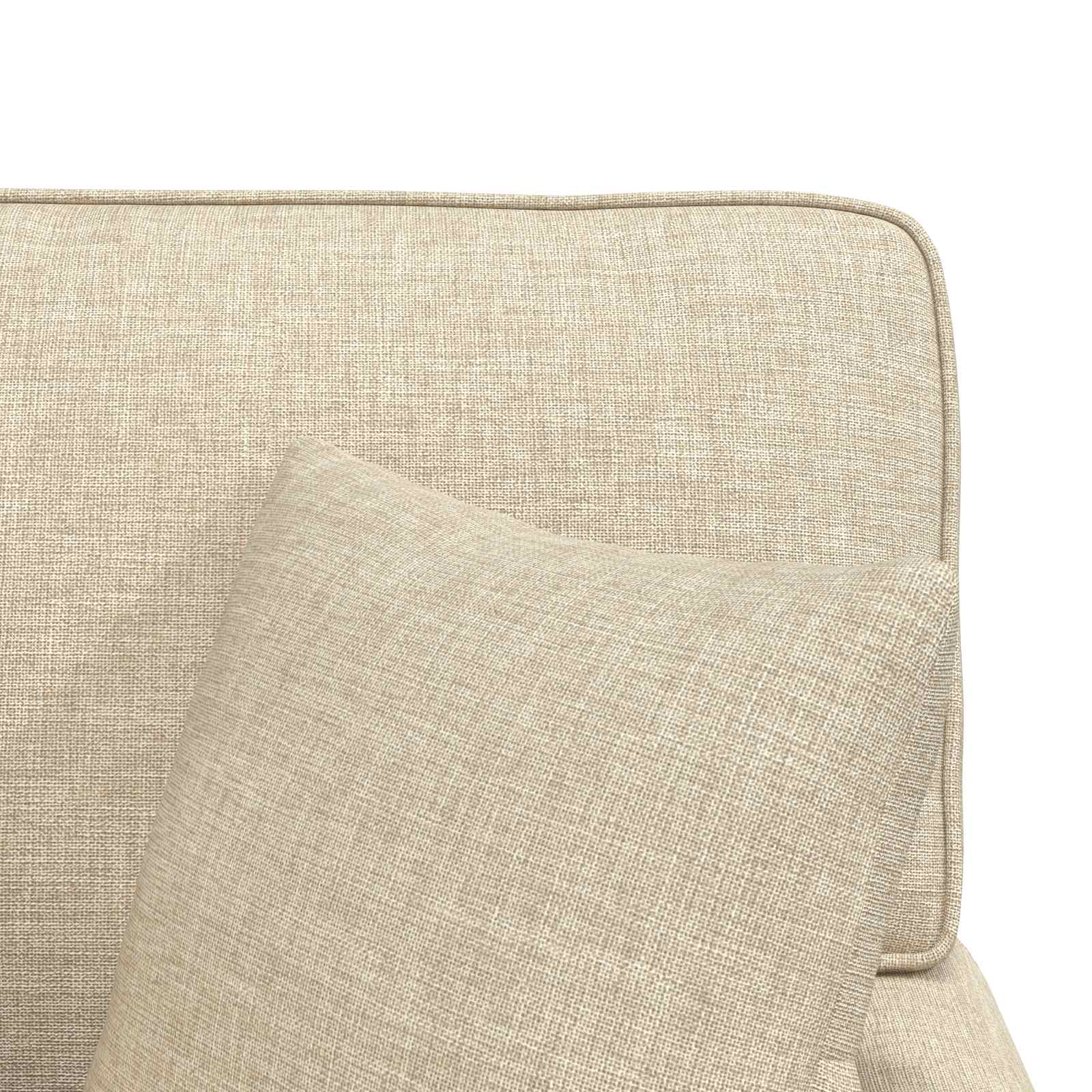 vidaXL Chaise Lounge z Fartuszkiem z poduszką 3 pcs Kremowy tkanina