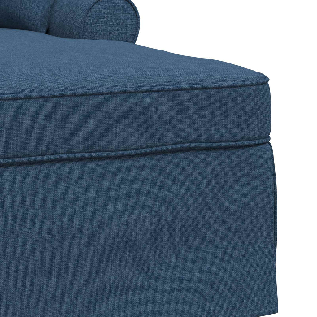 vidaXL Chaise Lounge z Fartuszkiem z poduszką 3 pcs Niebieski tkanina