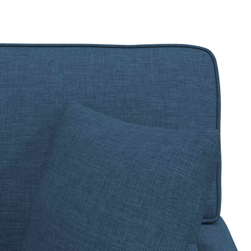 vidaXL Chaise Lounge z Fartuszkiem z poduszką 3 pcs Niebieski tkanina