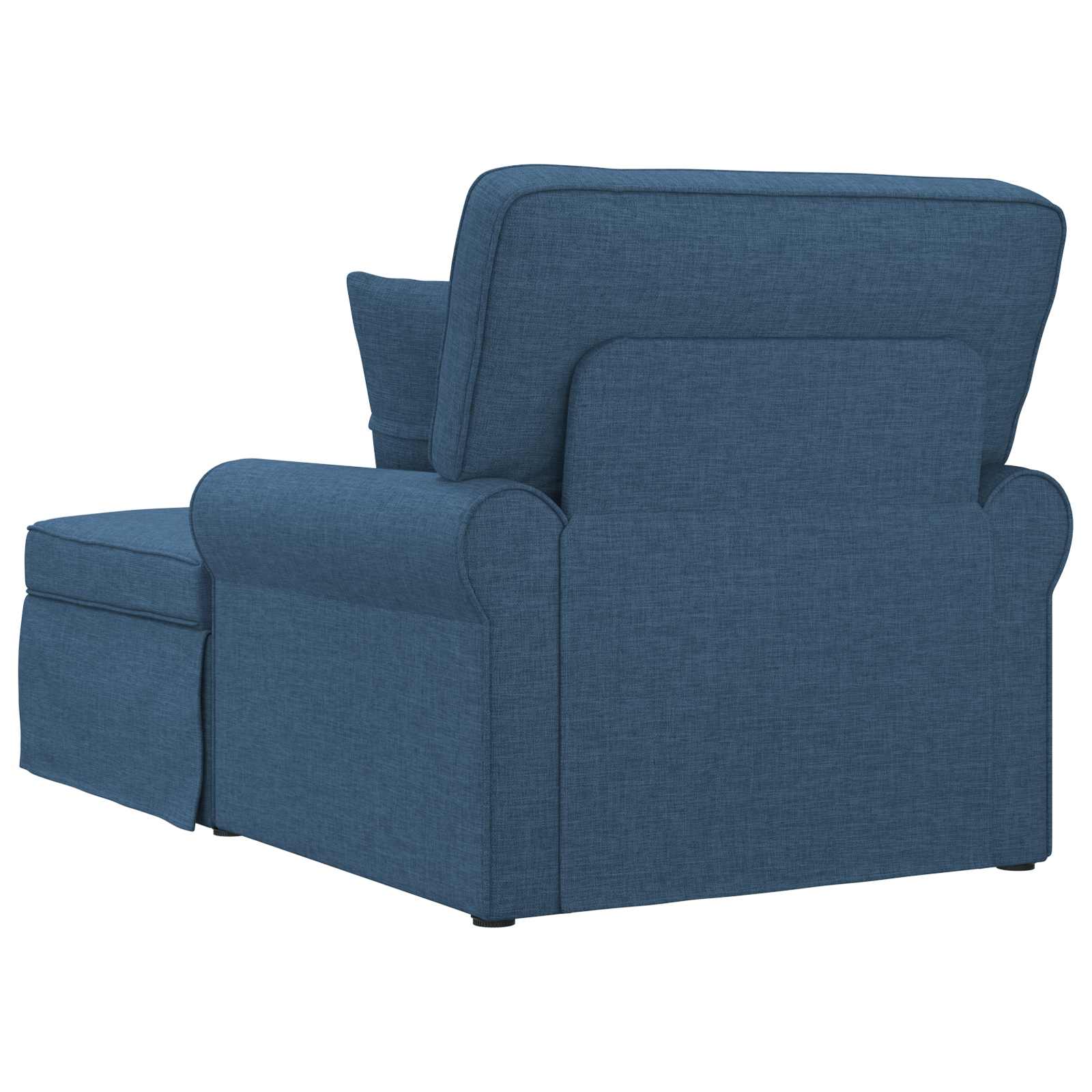 vidaXL Chaise Lounge z Fartuszkiem z poduszką 3 pcs Niebieski tkanina