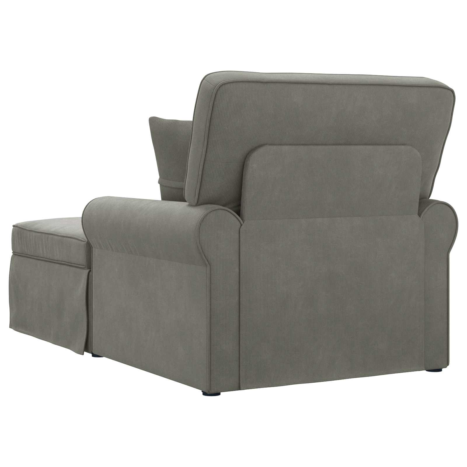 vidaXL Chaise Lounge z Fartuszkiem 3 pcs Jasnoszary Tkanina sztruksowa