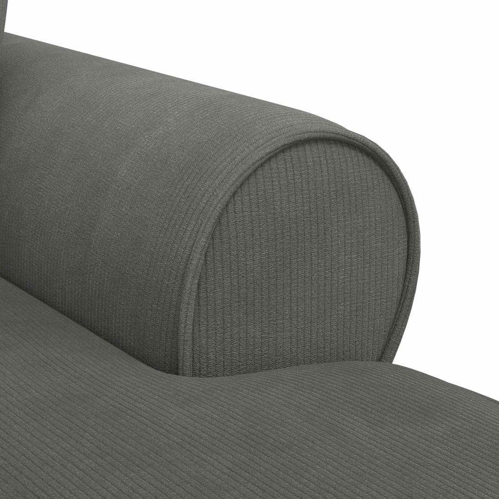 vidaXL Chaise Lounge z Fartuszkiem z poduszką 3 pcs Ciemnoszary