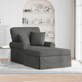 vidaXL Chaise Lounge z Fartuszkiem z poduszką 3 pcs Ciemnoszary