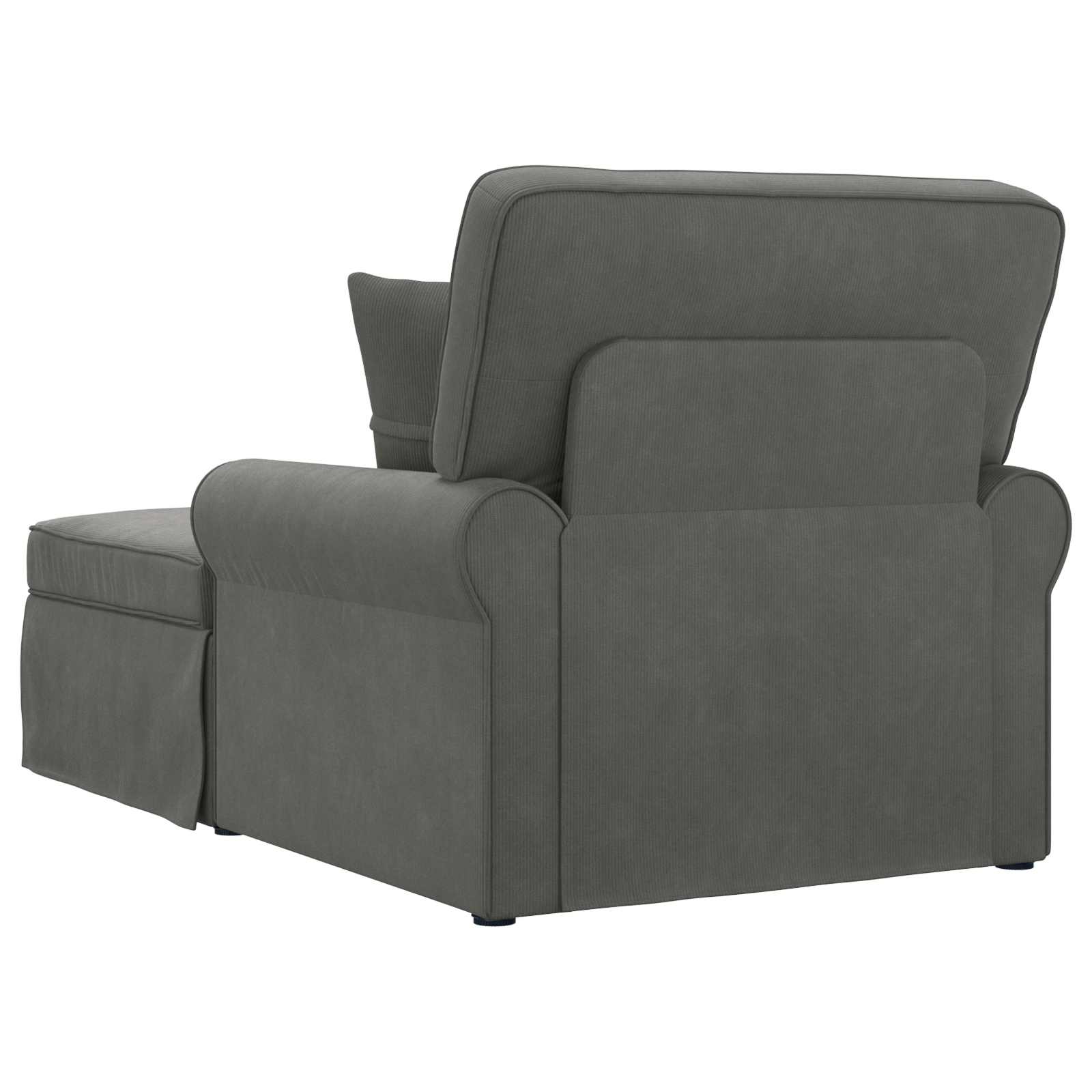 vidaXL Chaise Lounge z Fartuszkiem z poduszką 3 pcs Ciemnoszary