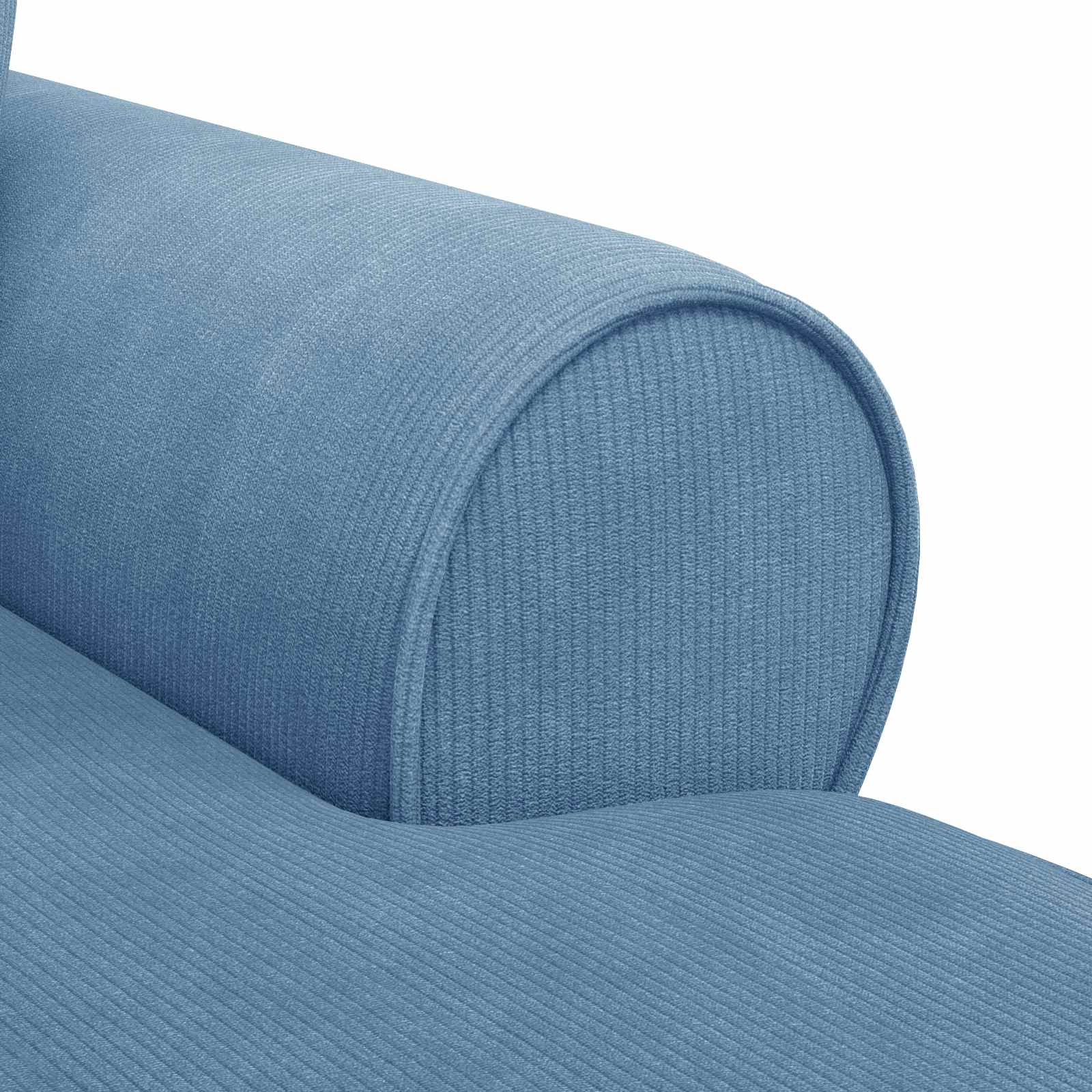 vidaXL Chaise Lounge z Fartuszkiem 3 pcs Niebieski Tkanina sztruksowa