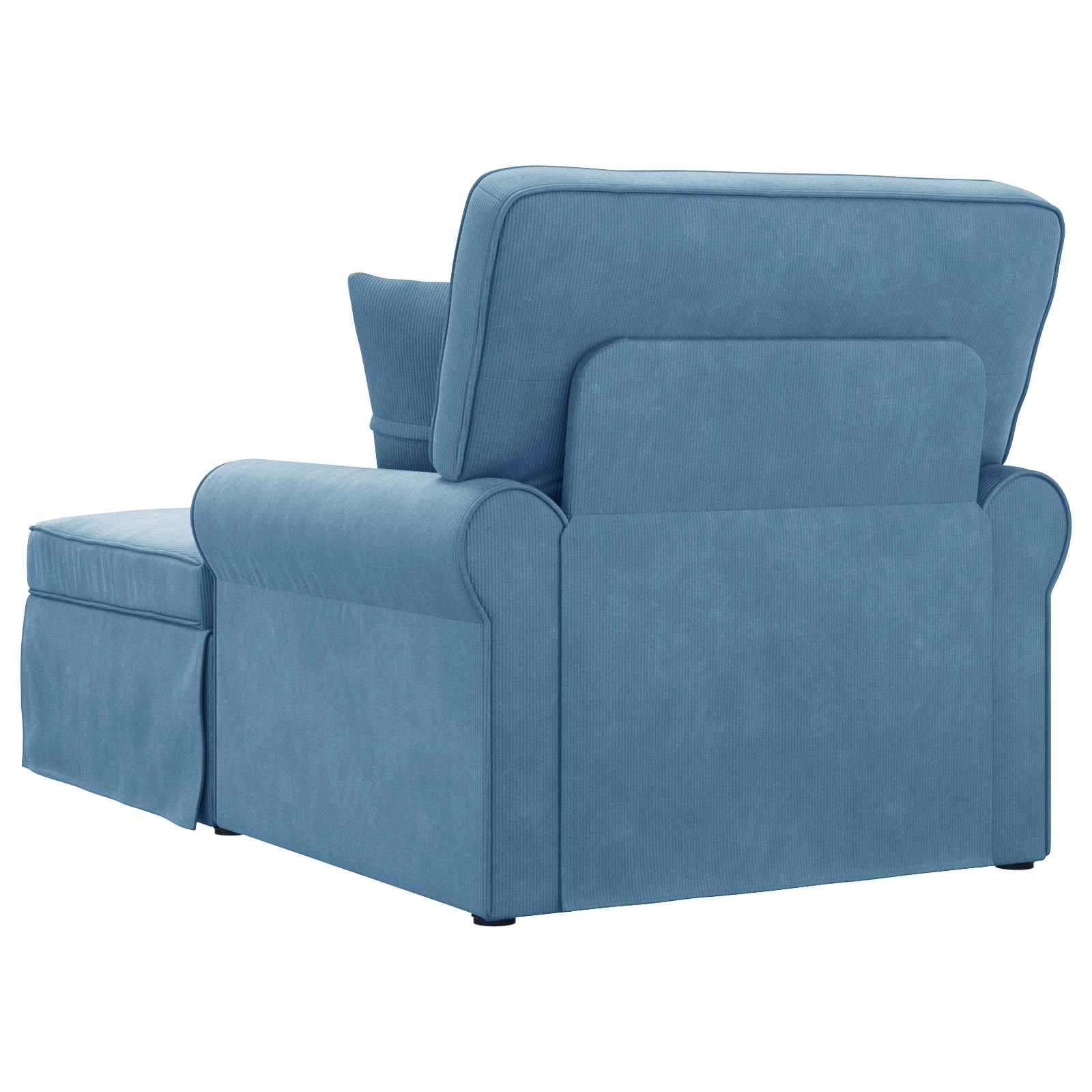 vidaXL Chaise Lounge z Fartuszkiem 3 pcs Niebieski Tkanina sztruksowa
