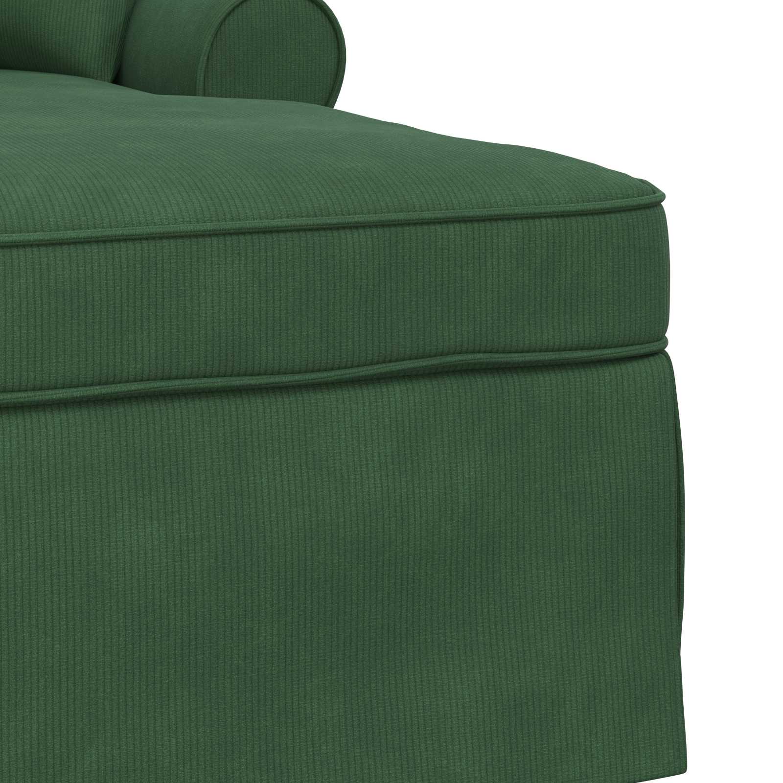 vidaXL Chaise Lounge z Fartuszkiem z poduszką 3 pcs Zielony dżungli