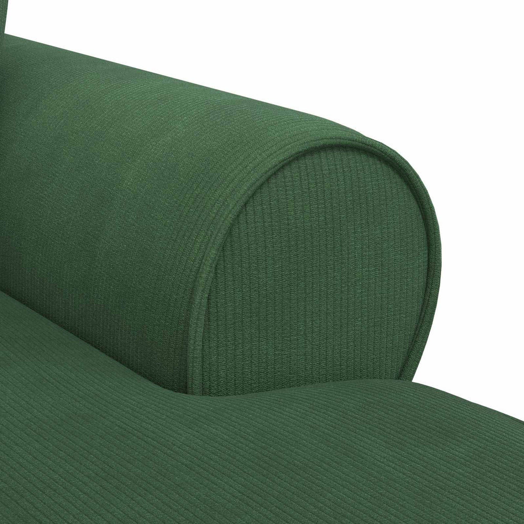 vidaXL Chaise Lounge z Fartuszkiem z poduszką 3 pcs Zielony dżungli