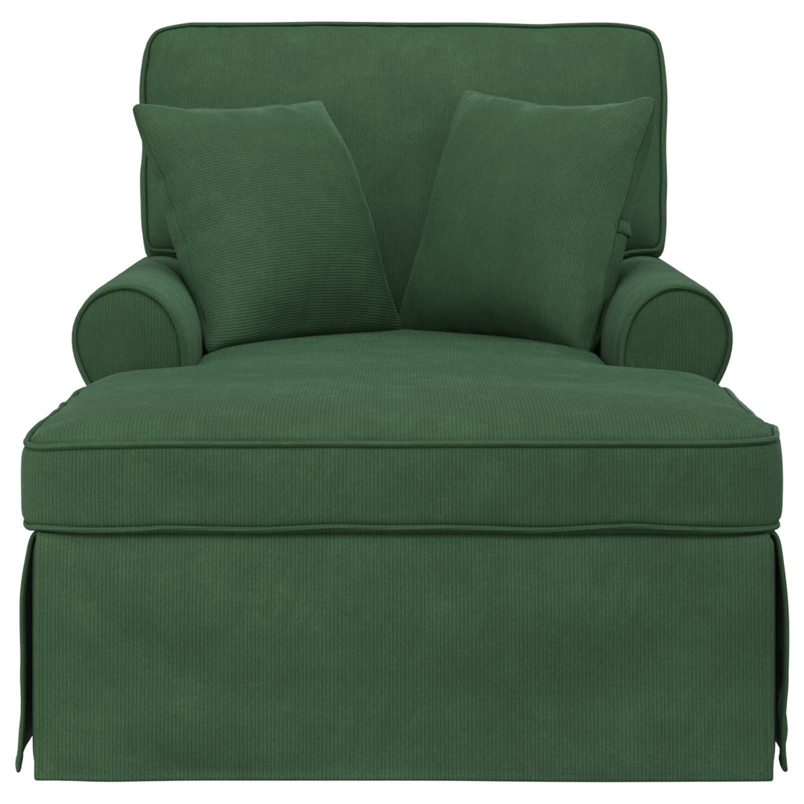 vidaXL Chaise Lounge z Fartuszkiem z poduszką 3 pcs Zielony dżungli