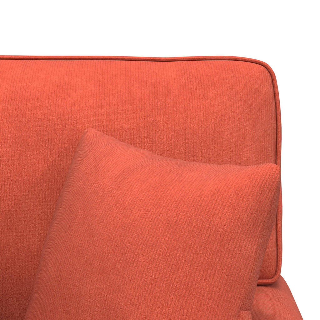 vidaXL Chaise Lounge z Fartuszkiem 3 pcs Czerwono-pomarańczowy