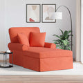 vidaXL Chaise Lounge z Fartuszkiem 3 pcs Czerwono-pomarańczowy