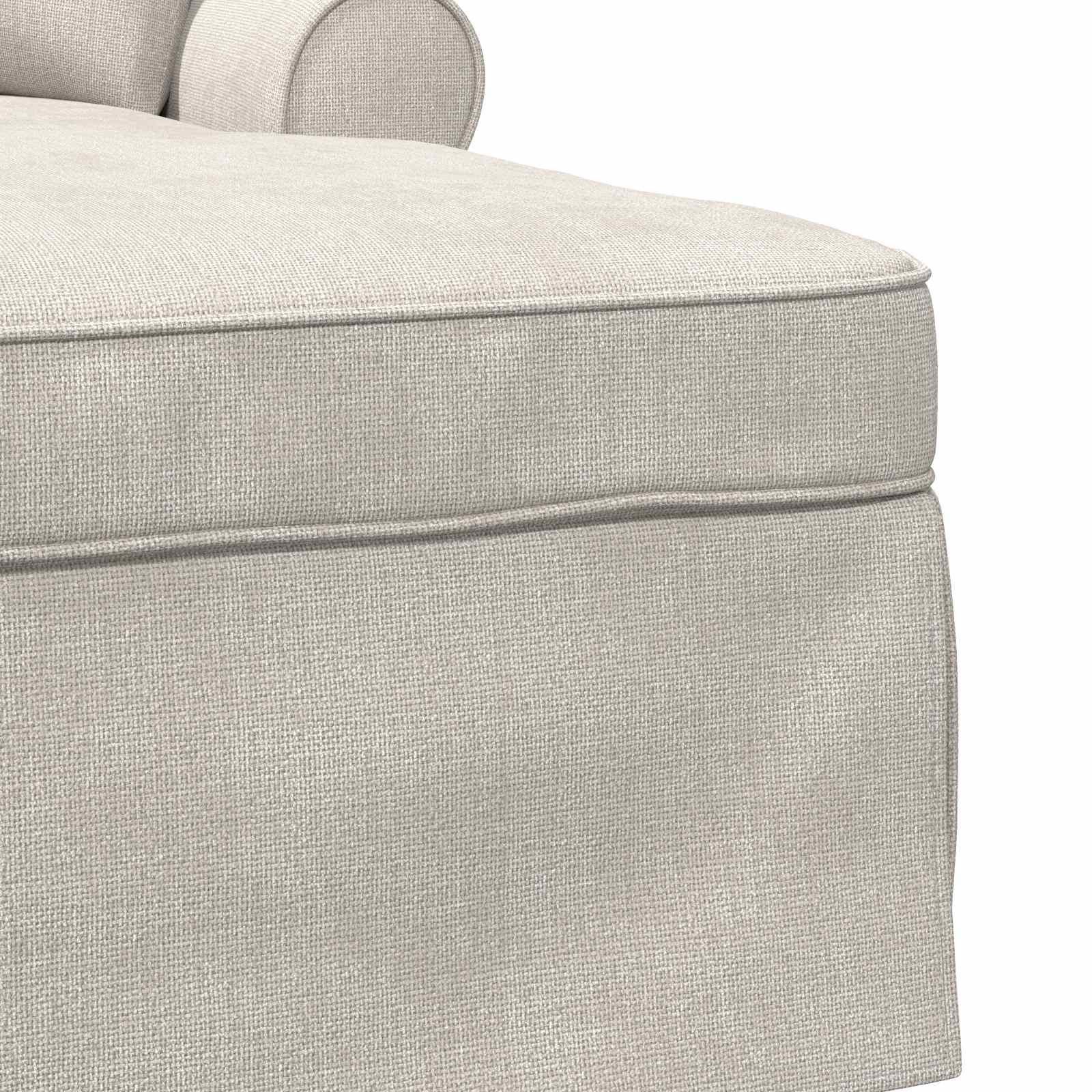 vidaXL Chaise Lounge z Fartuszkiem kremowy 157 x 91 x 91 cm ARES