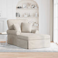 vidaXL Chaise Lounge z Fartuszkiem kremowy 157 x 91 x 91 cm ARES