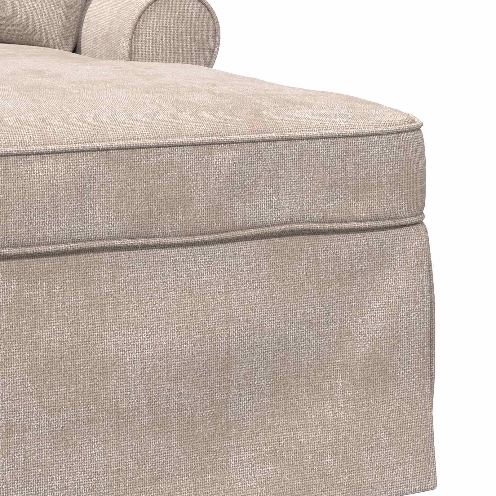 vidaXL Chaise Lounge z Fartuszkiem Beżowy 157 x 91 x 91 cm ARES