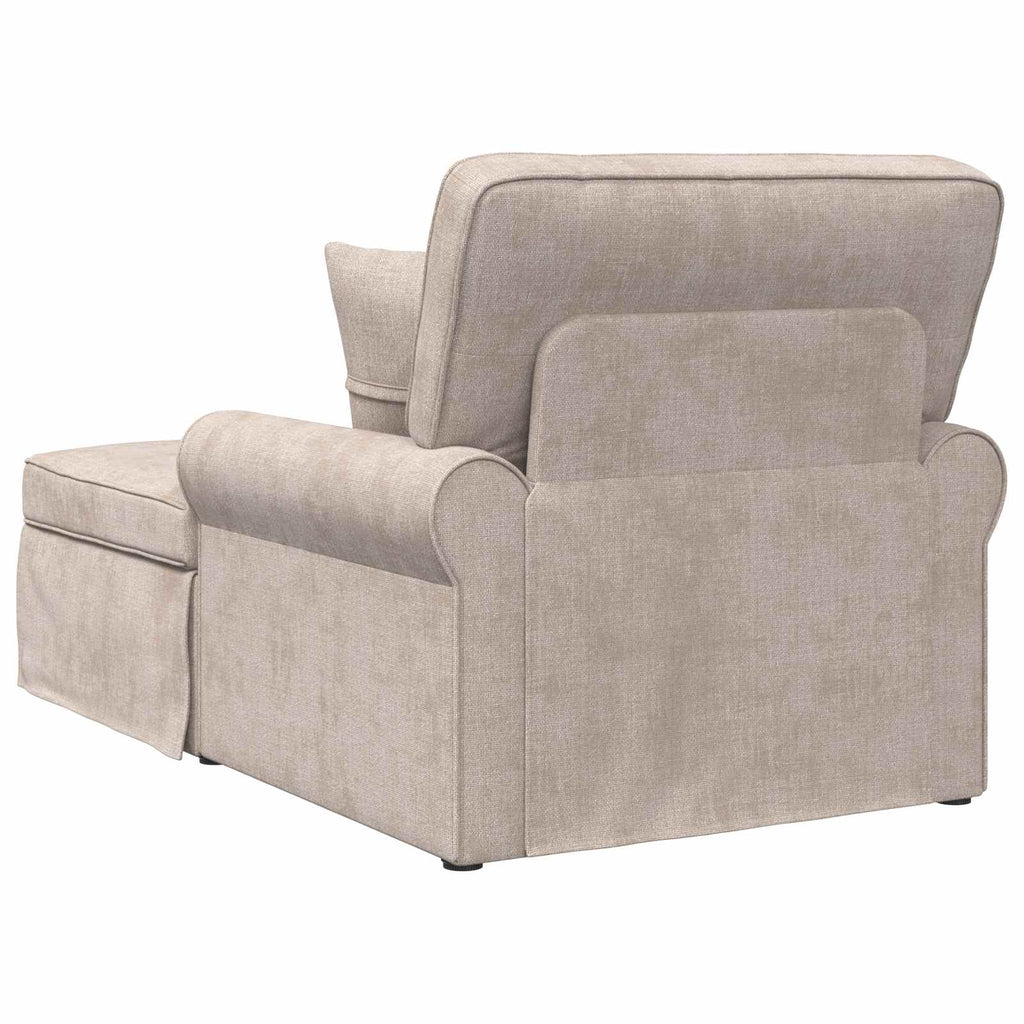vidaXL Chaise Lounge z Fartuszkiem Beżowy 157 x 91 x 91 cm ARES