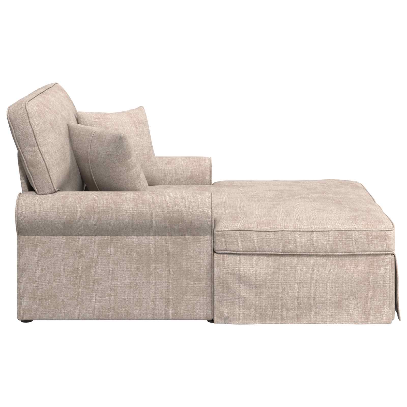 vidaXL Chaise Lounge z Fartuszkiem Beżowy 157 x 91 x 91 cm ARES