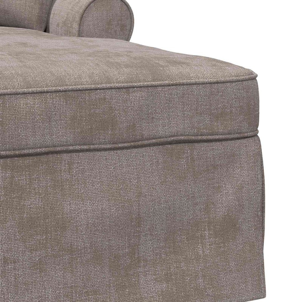 vidaXL Chaise Lounge z Fartuszkiem piaskowy 157 x 91 x 91 cm ARES