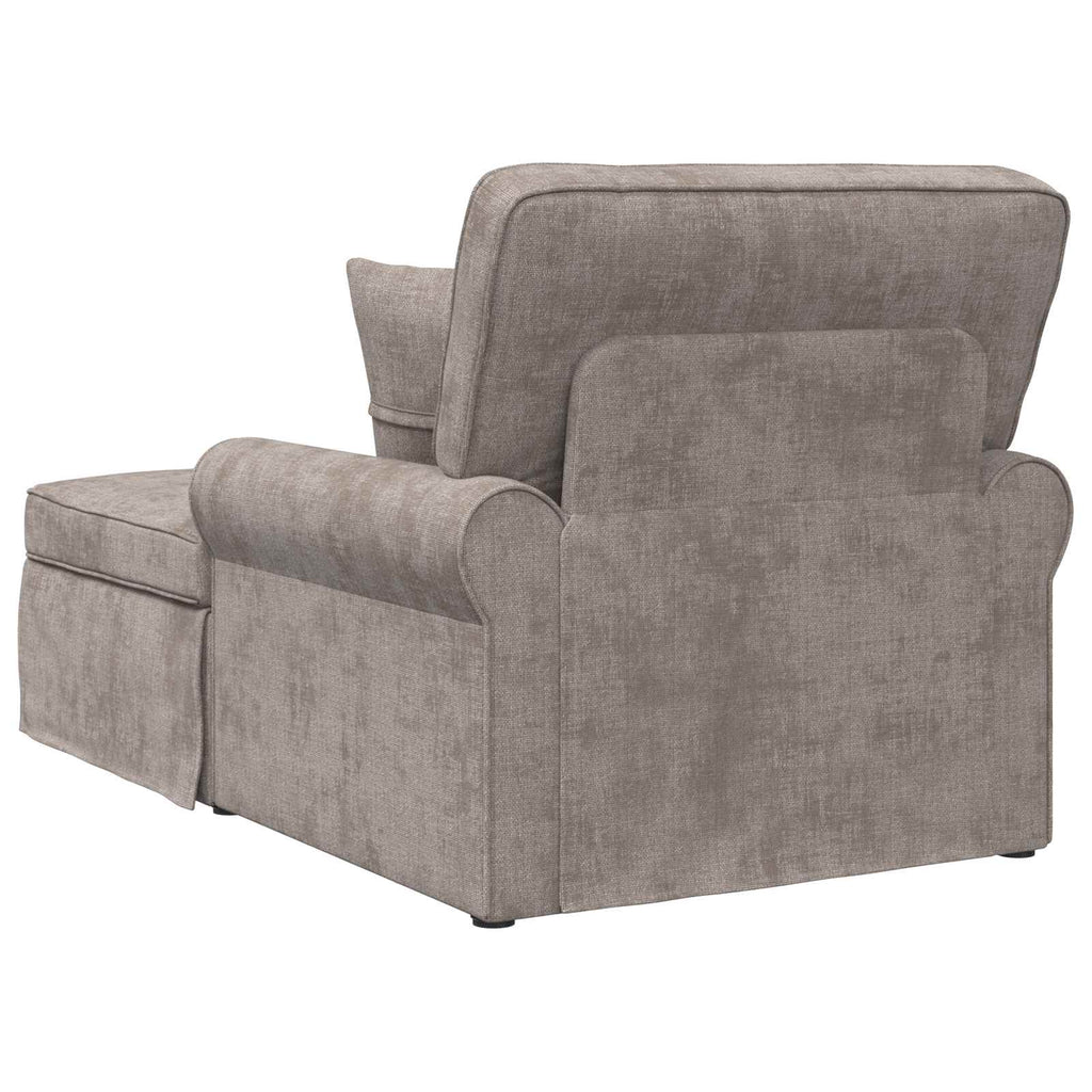 vidaXL Chaise Lounge z Fartuszkiem piaskowy 157 x 91 x 91 cm ARES
