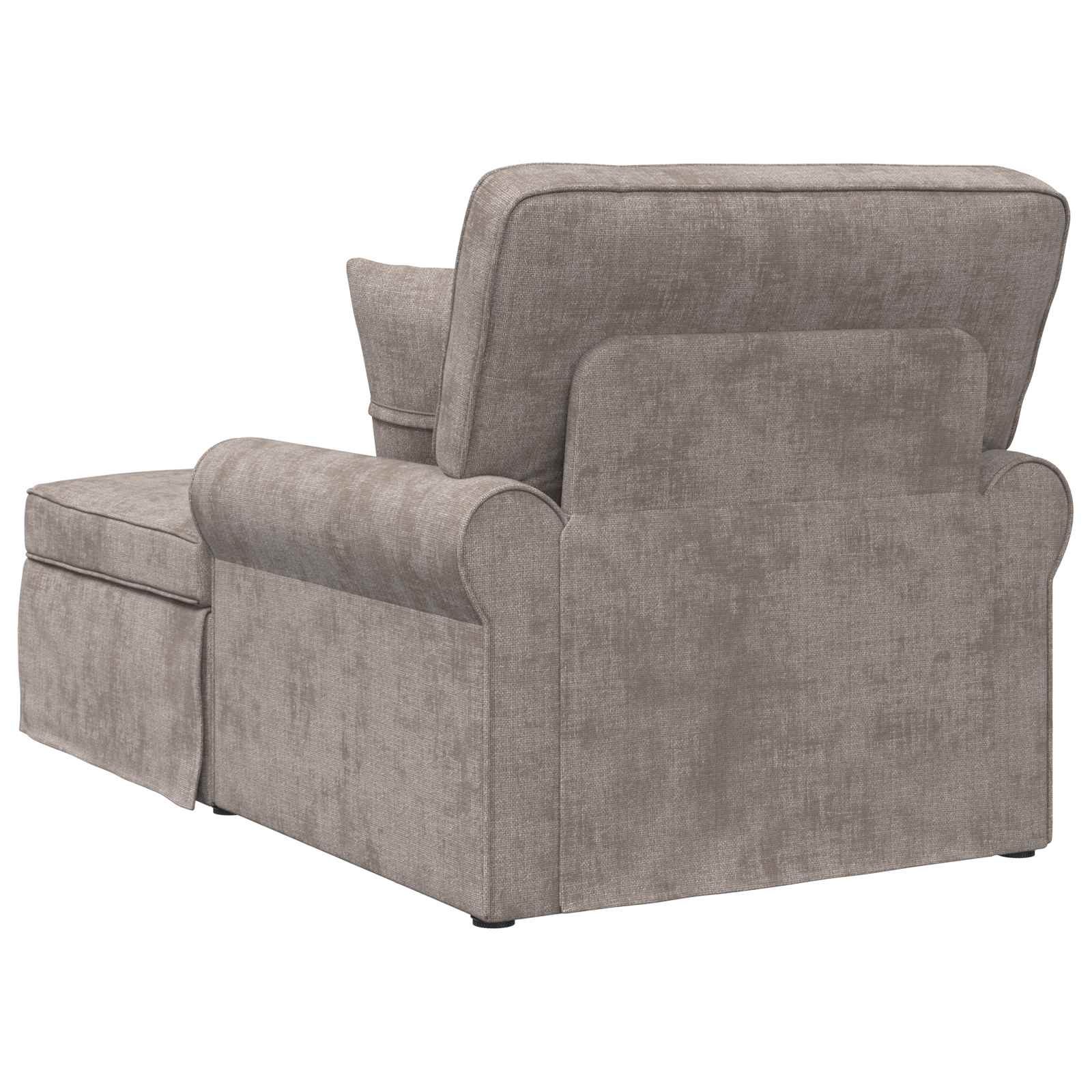 vidaXL Chaise Lounge z Fartuszkiem piaskowy 157 x 91 x 91 cm ARES