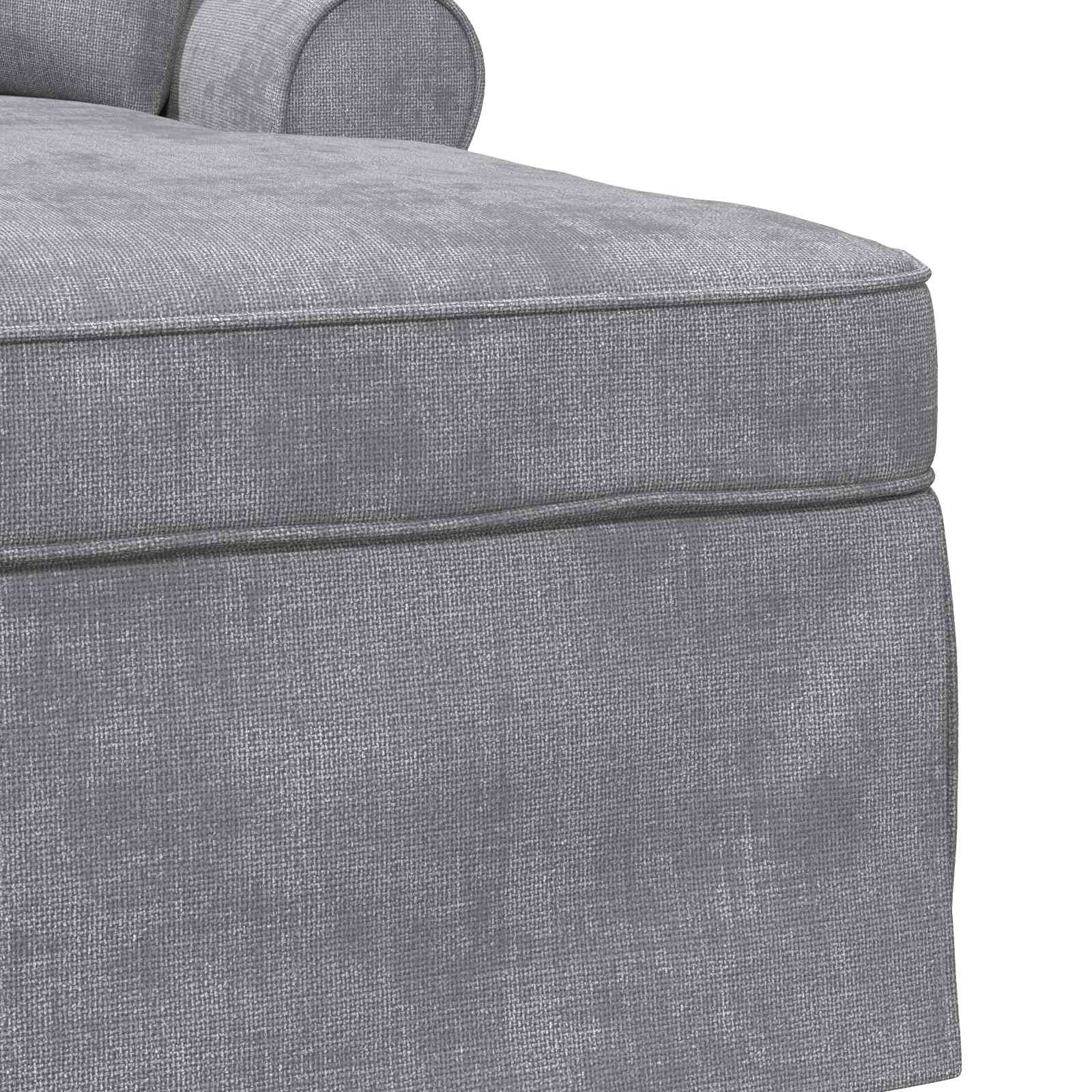 vidaXL Chaise Lounge z Fartuszkiem jasnoszary 157 x 91 x 91 cm ARES