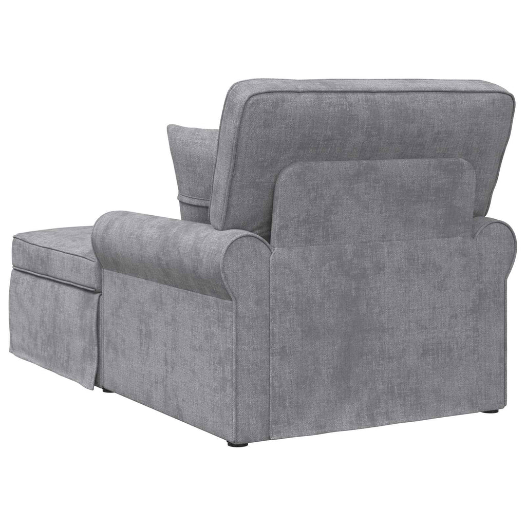 vidaXL Chaise Lounge z Fartuszkiem jasnoszary 157 x 91 x 91 cm ARES