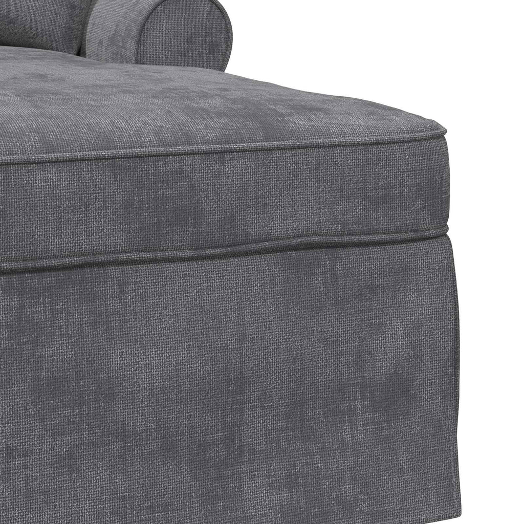 vidaXL Chaise Lounge z Fartuszkiem ciemnoszary 157 x 91 x 91 cm ARES