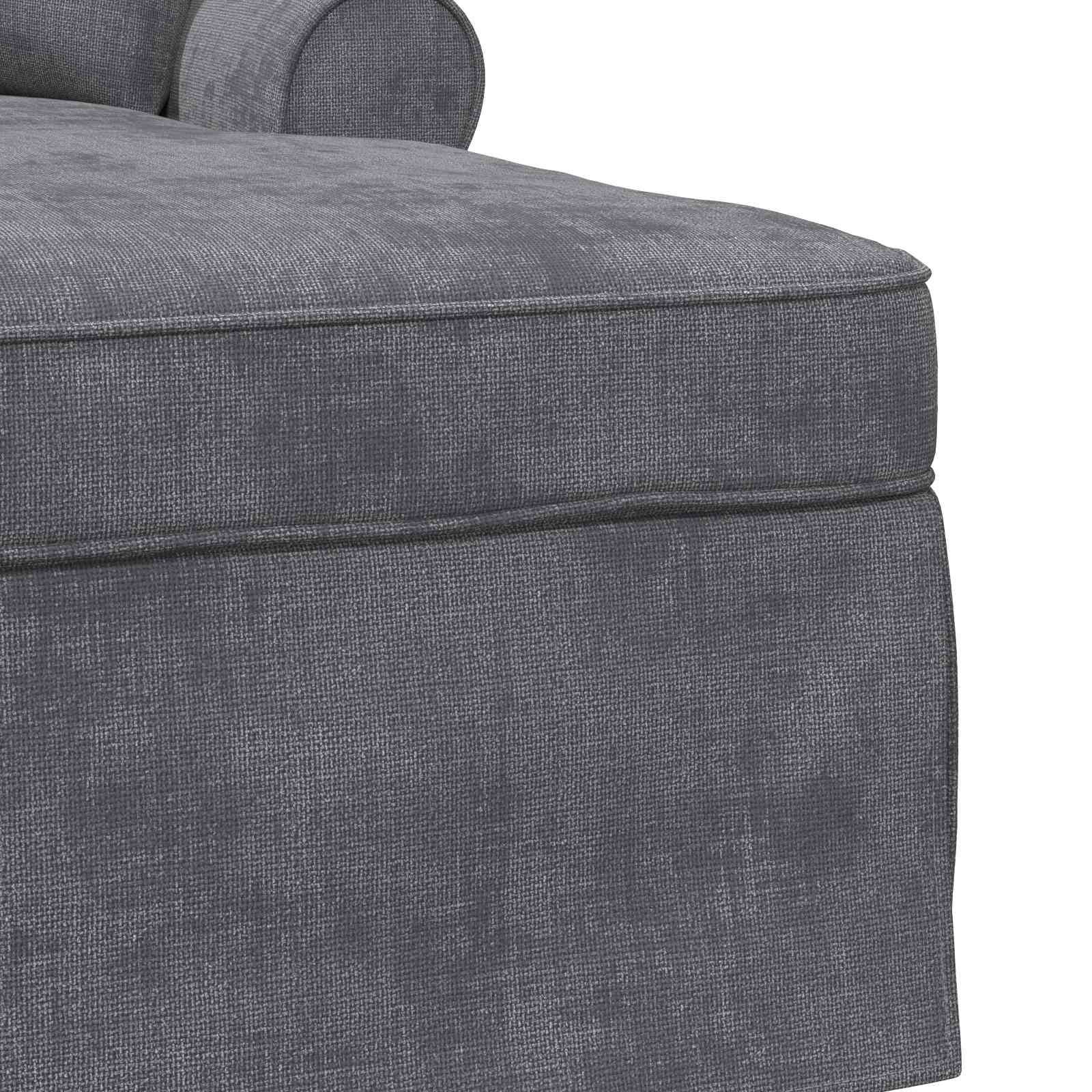 vidaXL Chaise Lounge z Fartuszkiem ciemnoszary 157 x 91 x 91 cm ARES