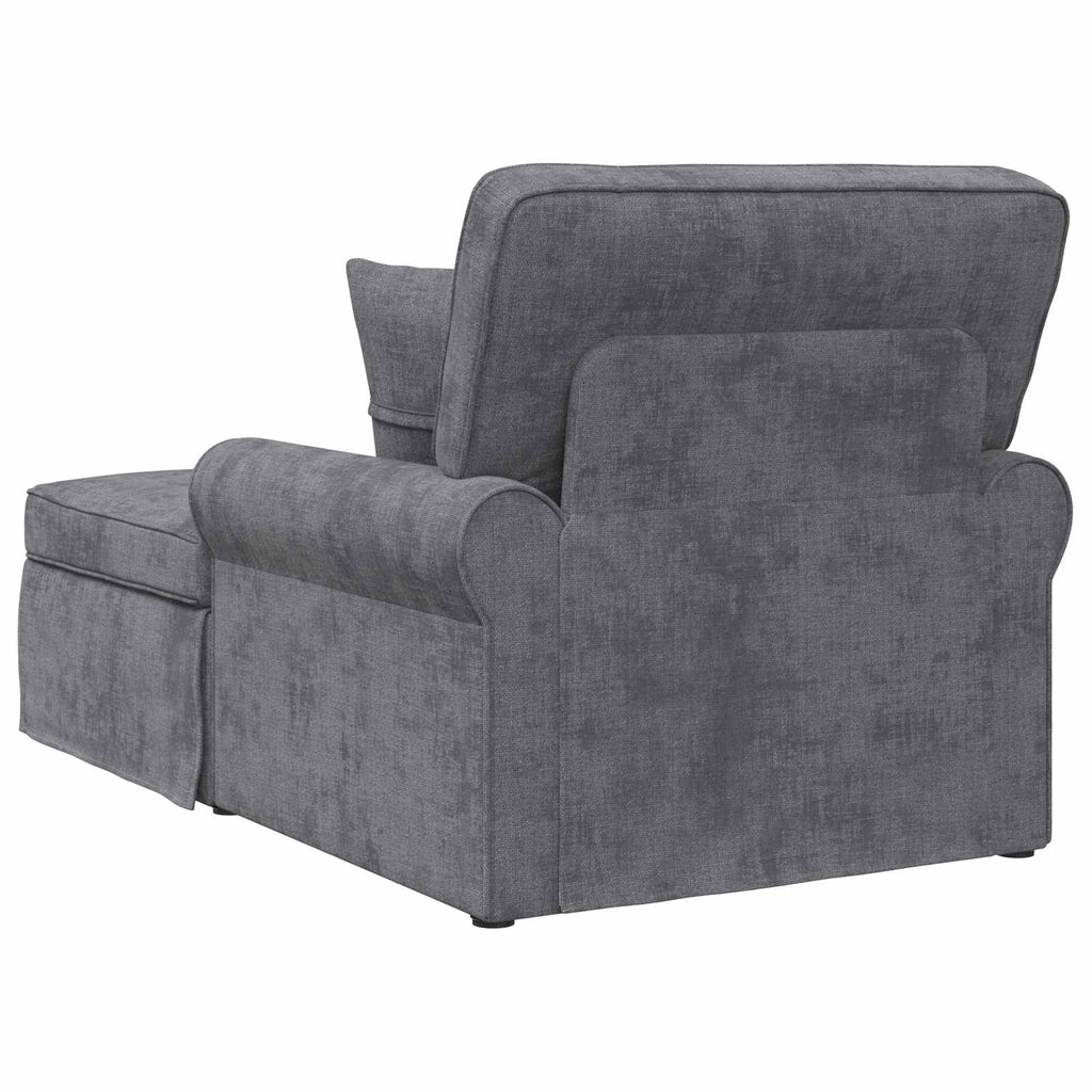 vidaXL Chaise Lounge z Fartuszkiem ciemnoszary 157 x 91 x 91 cm ARES