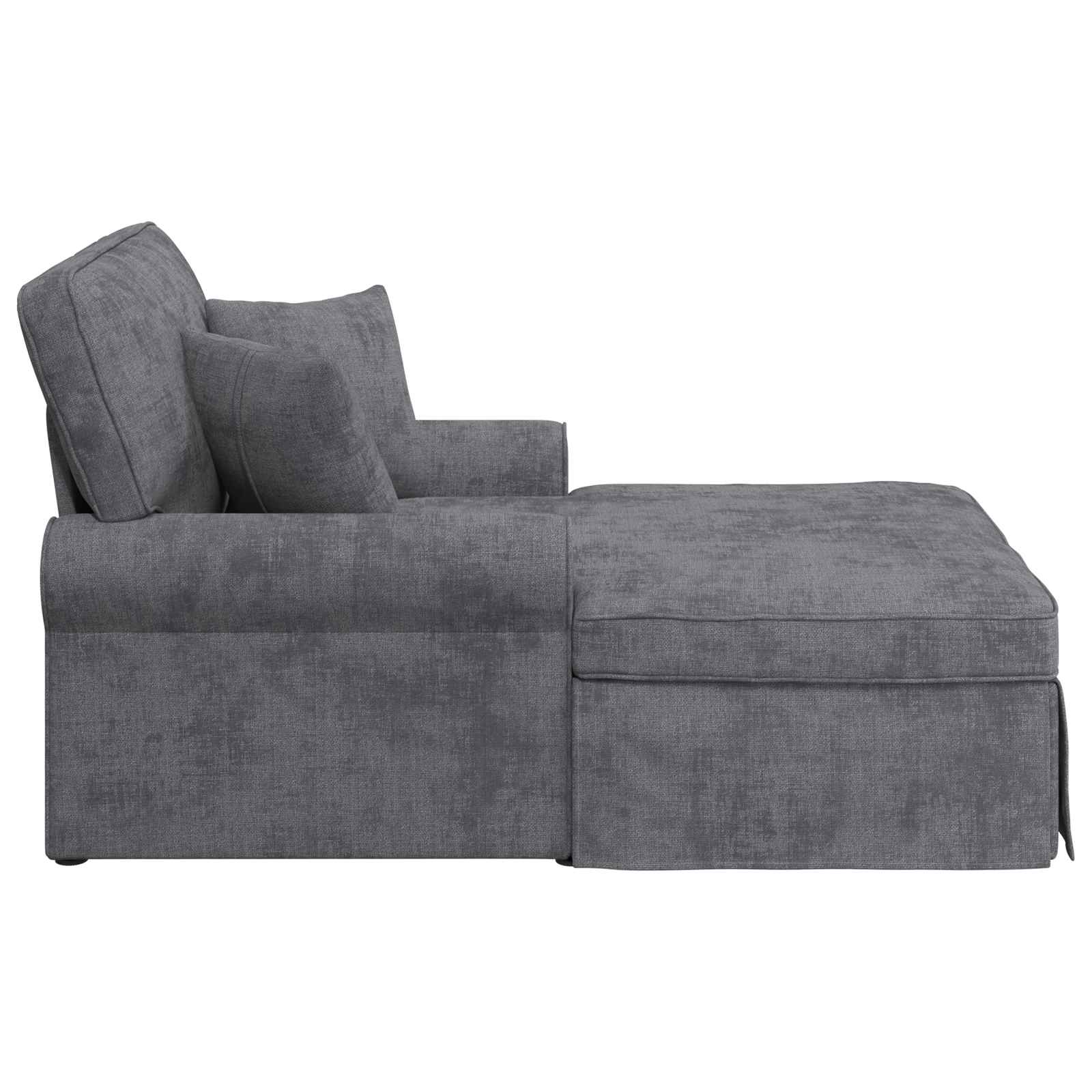 vidaXL Chaise Lounge z Fartuszkiem ciemnoszary 157 x 91 x 91 cm ARES