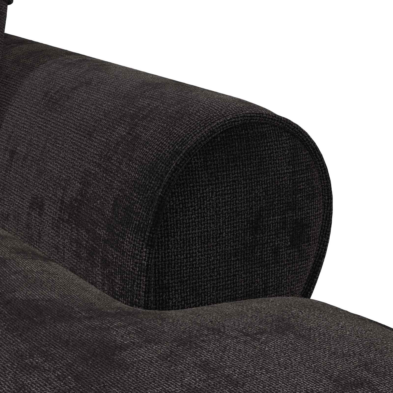 vidaXL Chaise Lounge z Fartuszkiem Czarny 157 x 91 x 91 cm ARES