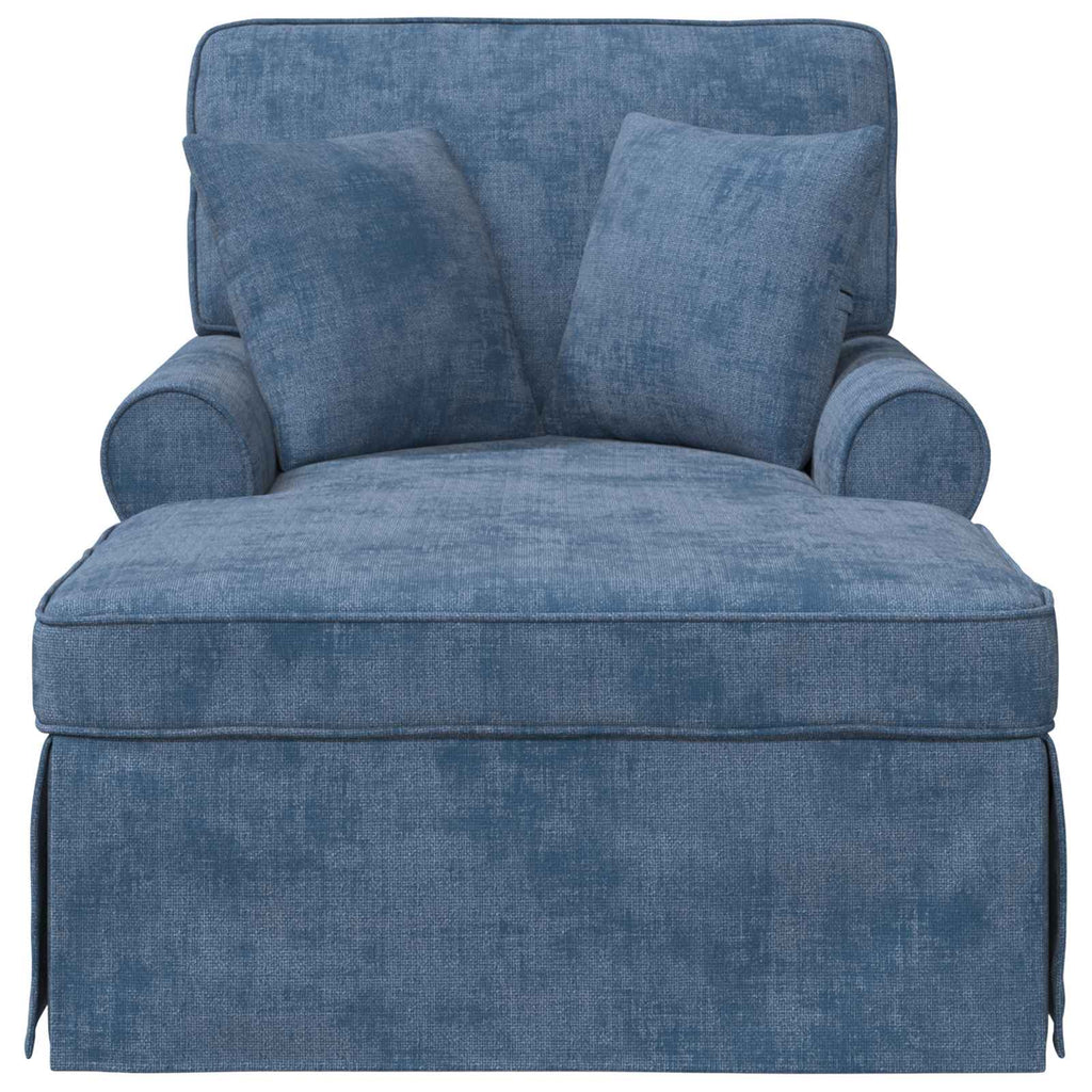 vidaXL Chaise Lounge z Fartuszkiem niebieski 157 x 91 x 91 cm ARES