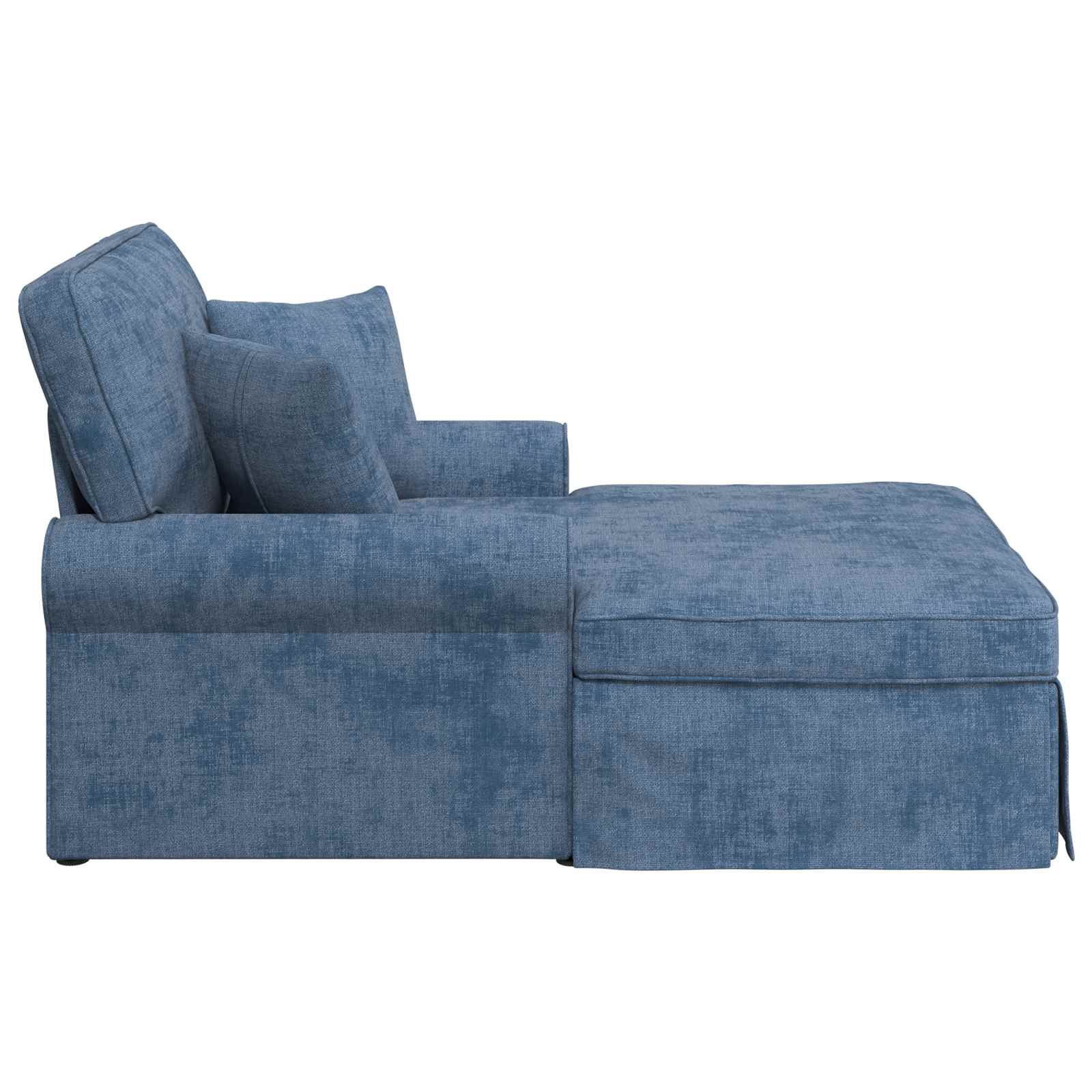 vidaXL Chaise Lounge z Fartuszkiem niebieski 157 x 91 x 91 cm ARES