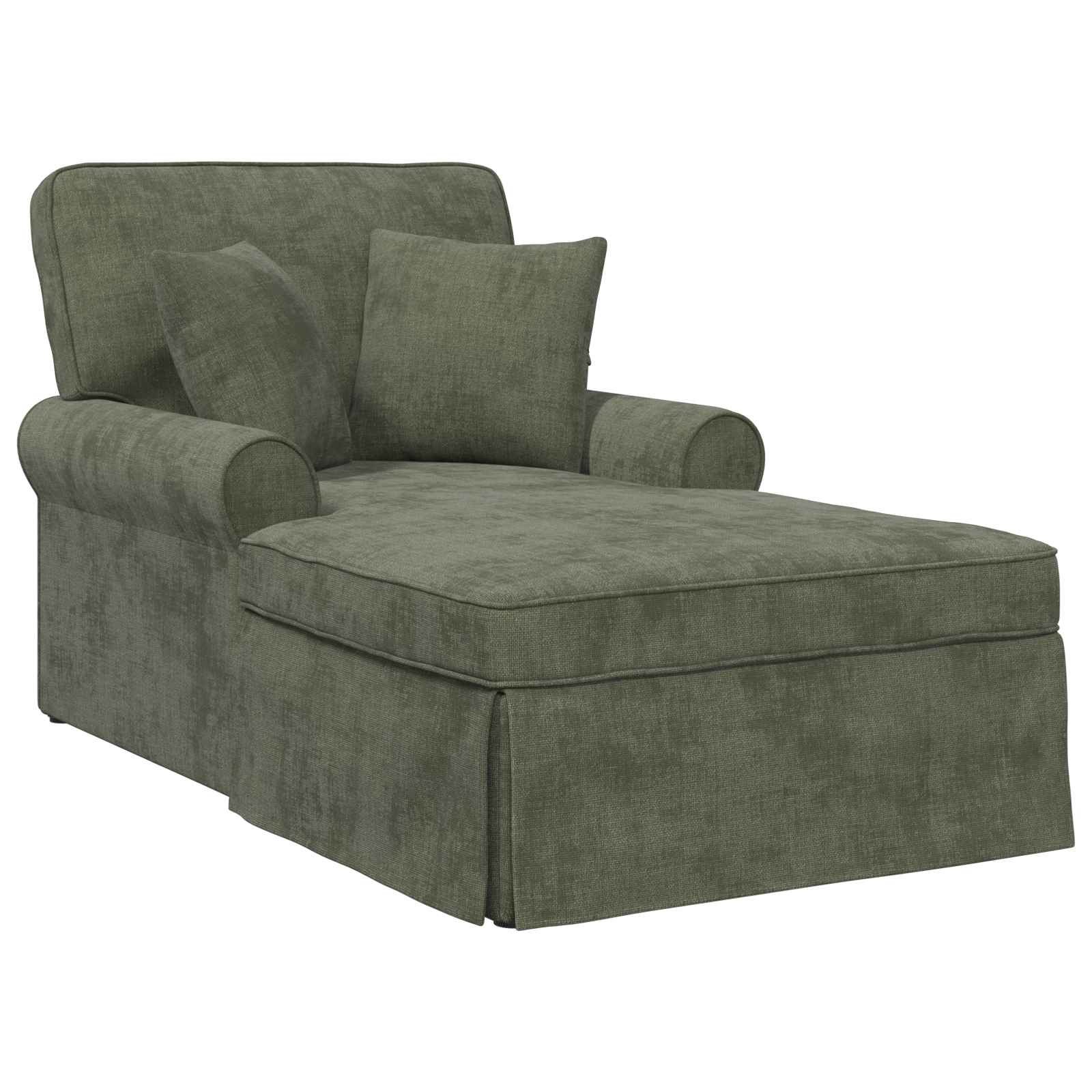 vidaXL Chaise Lounge z Fartuszkiem zielony 157 x 91 x 91 cm ARES