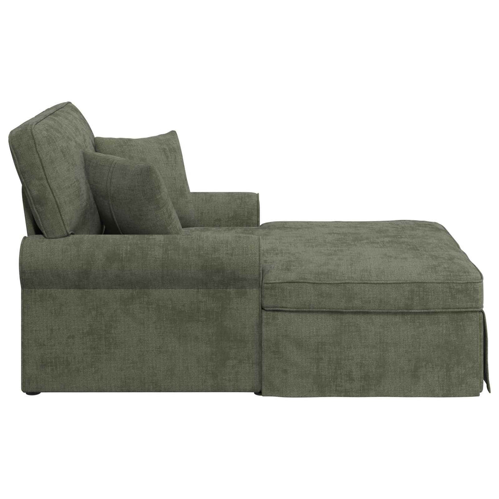vidaXL Chaise Lounge z Fartuszkiem zielony 157 x 91 x 91 cm ARES