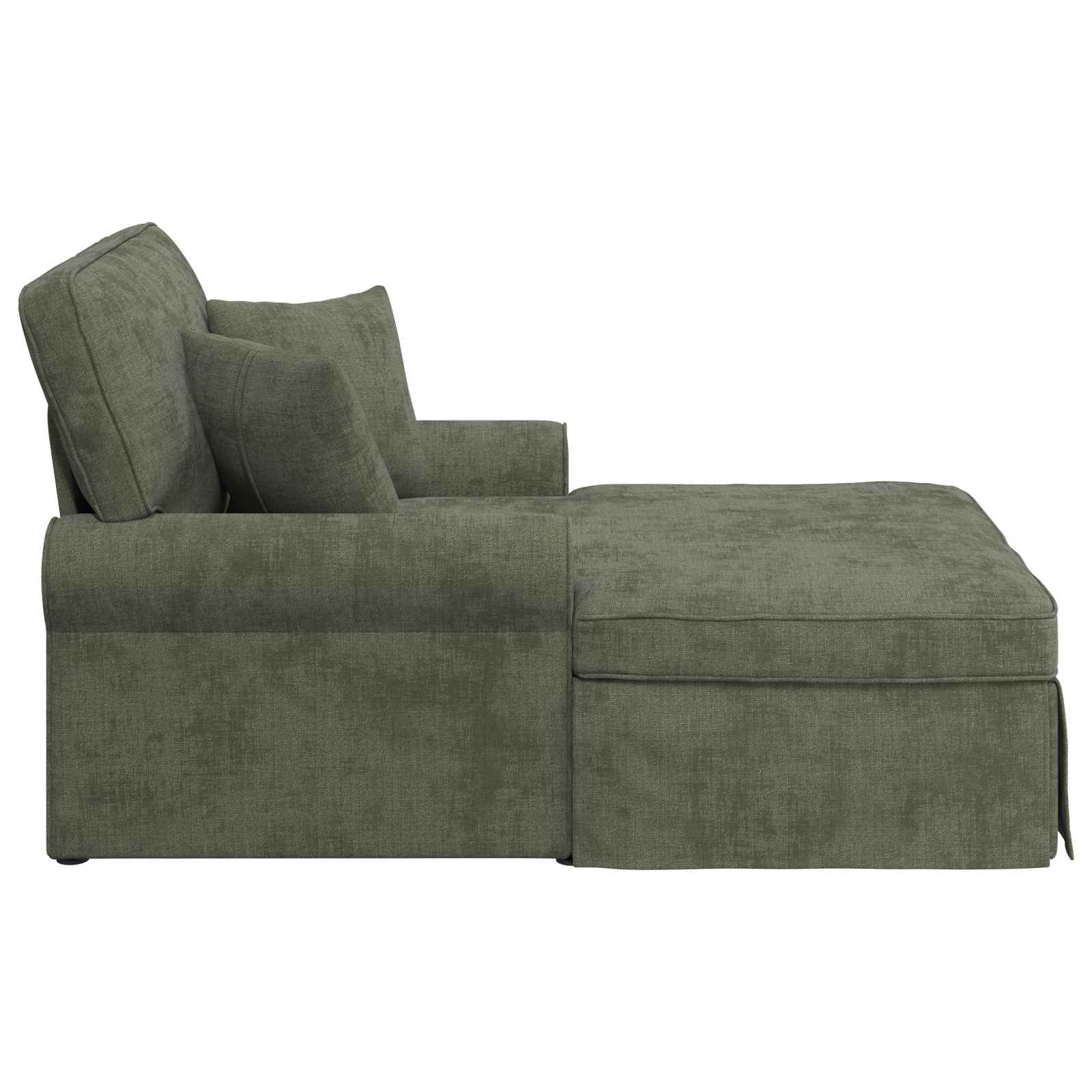 vidaXL Chaise Lounge z Fartuszkiem zielony 157 x 91 x 91 cm ARES