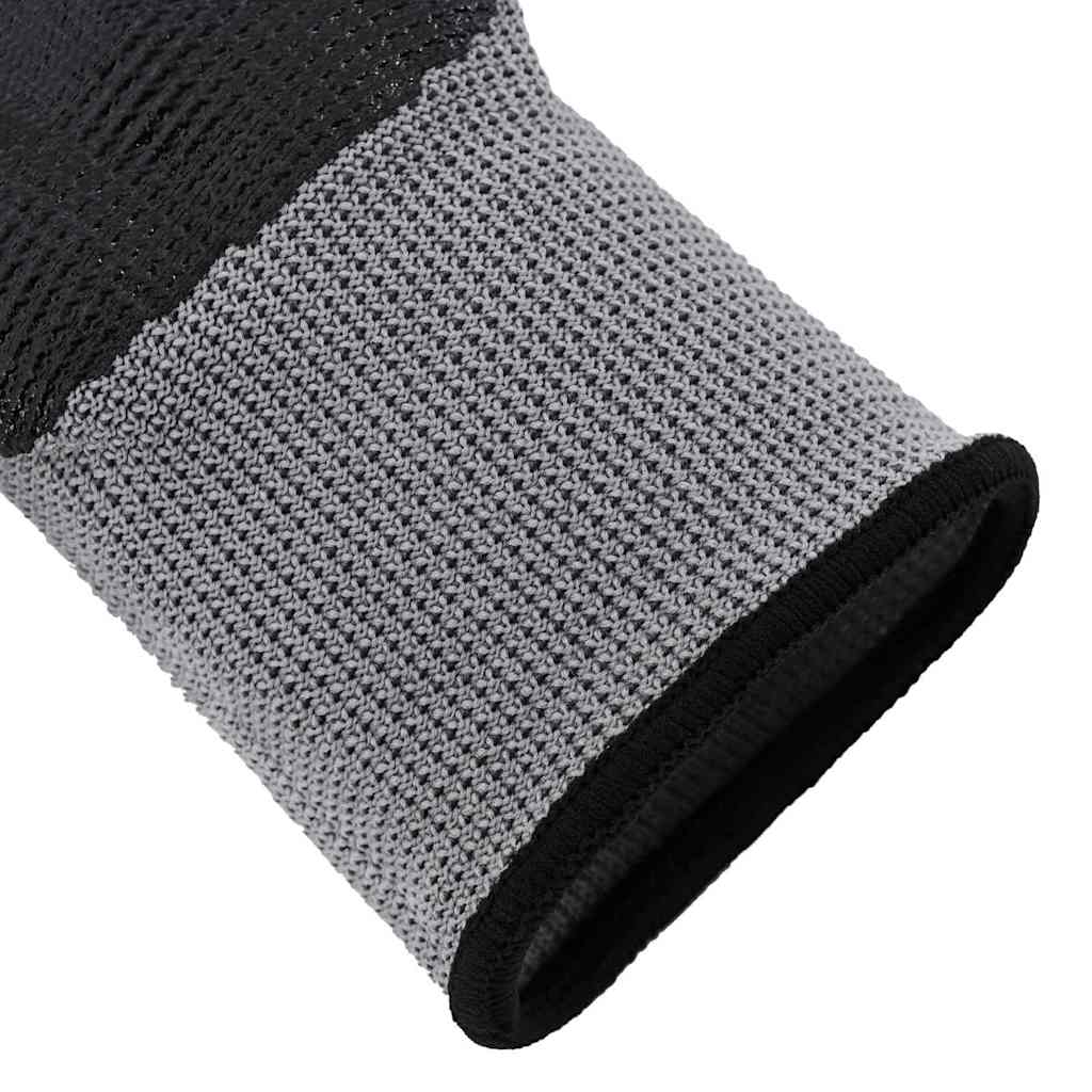 vidaXL Rękawice Robocze 12 pcs Szary i czarny 10 / xl Poliester