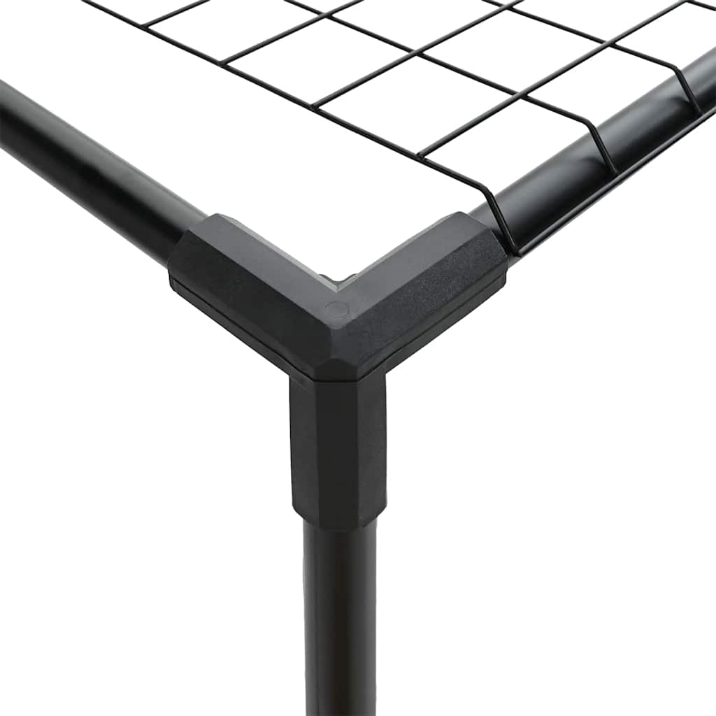 vidaXL 3-poziomowy stojak na rośliny Czarny 100 x 32 x 102 cm Stal