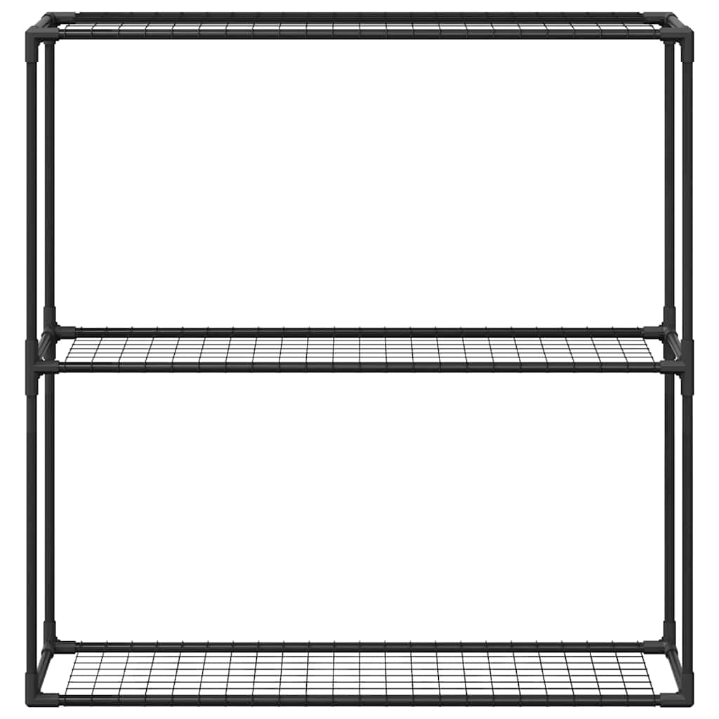 vidaXL 3-poziomowy stojak na rośliny Czarny 100 x 32 x 102 cm Stal
