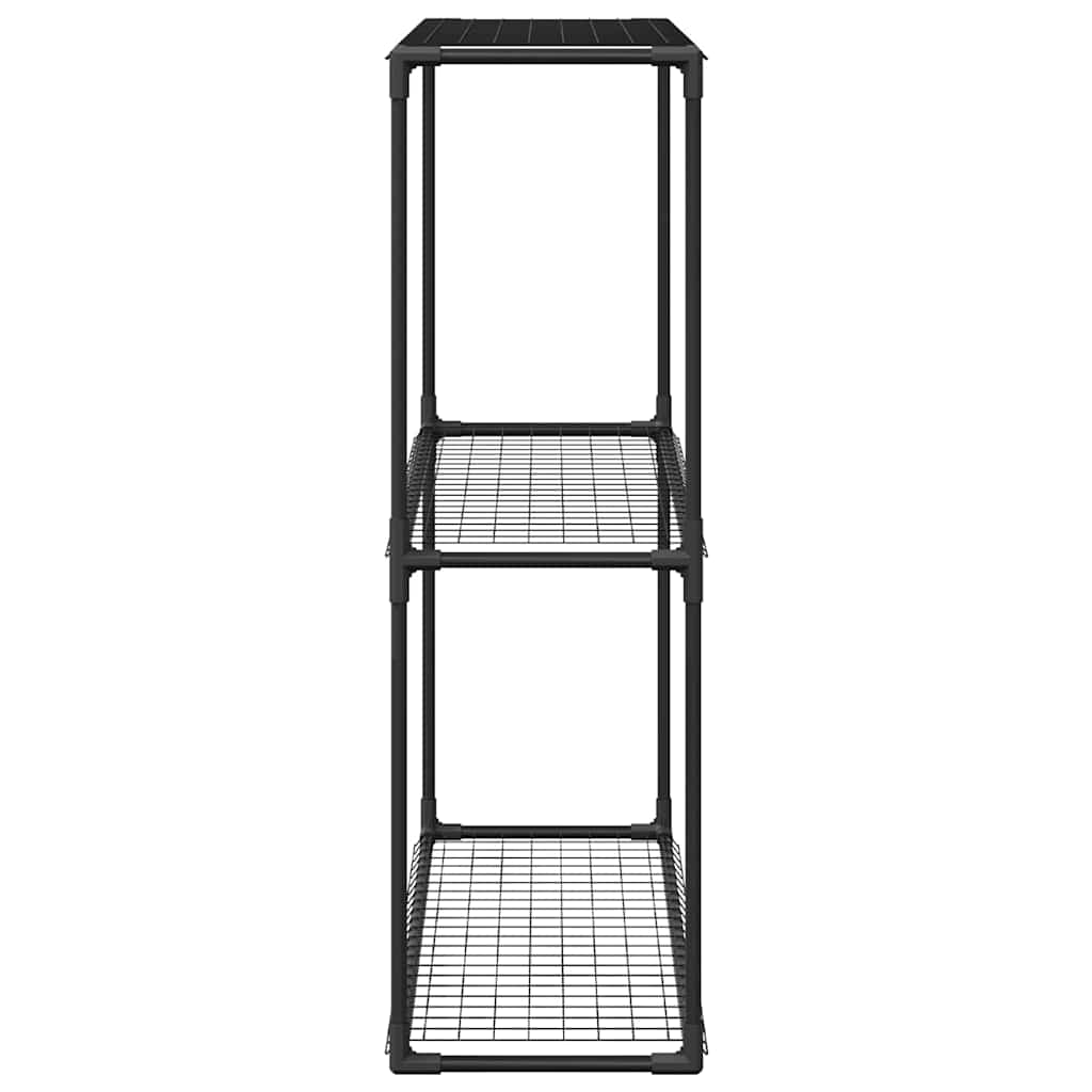 vidaXL 3-poziomowy stojak na rośliny Czarny 100 x 32 x 102 cm Stal