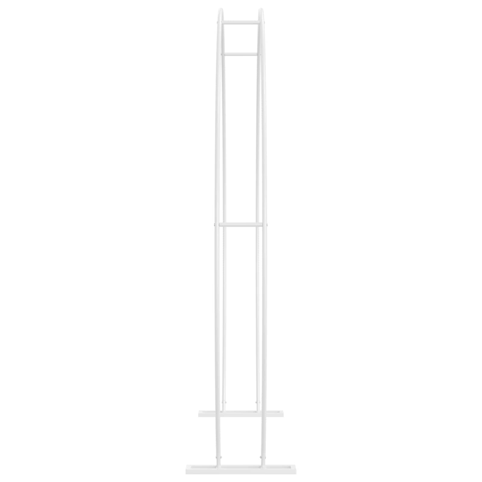 vidaXL Łuk Ślubny Biały 223 x 45 x 201 cm Stal