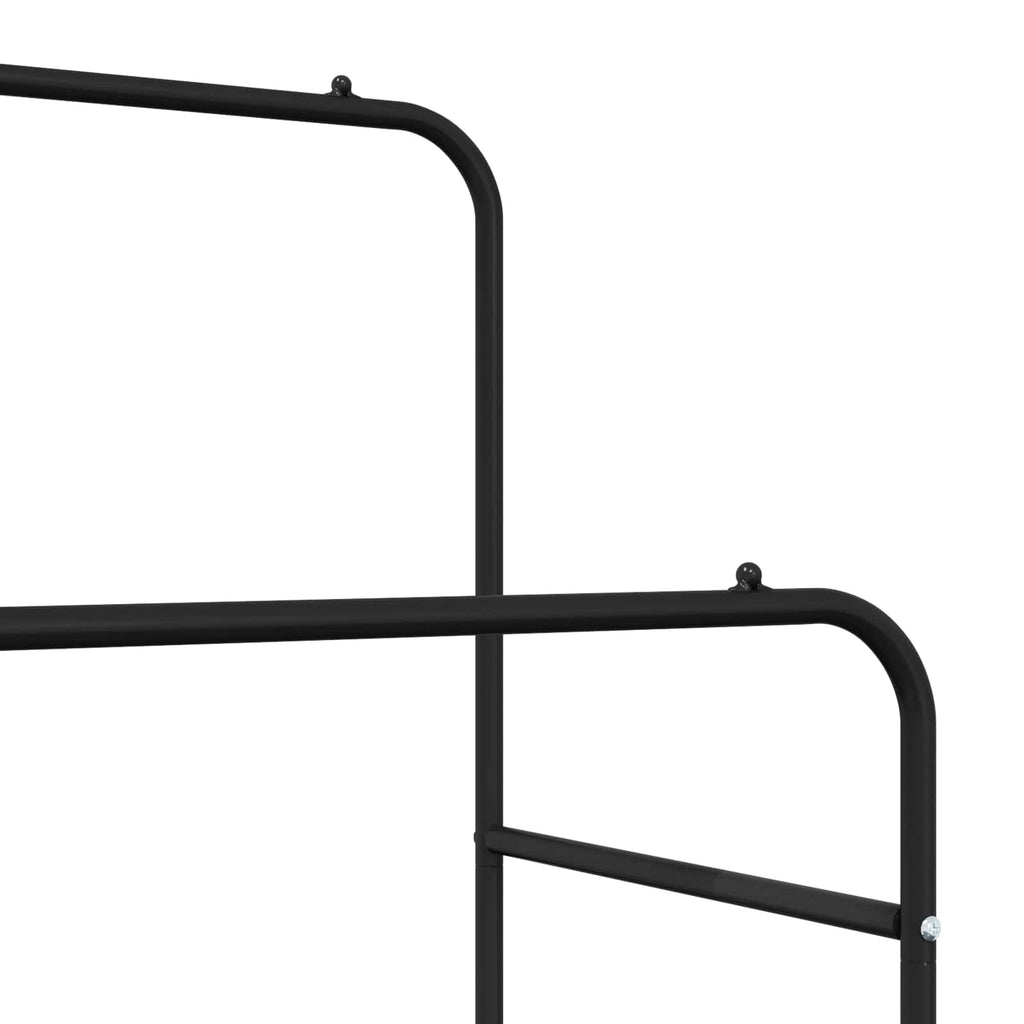 vidaXL Wieszak na Ubrania Gładki Czarny 80 x 53 x 156 cm