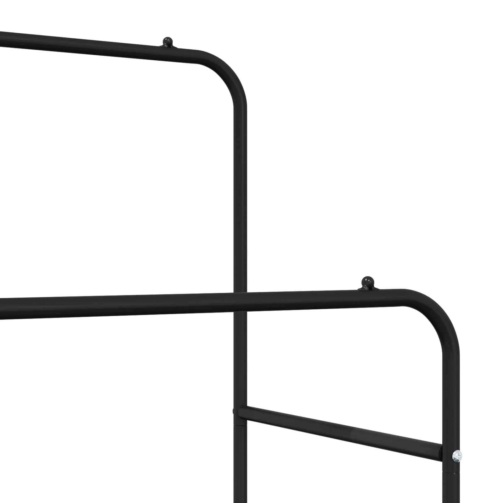 vidaXL Wieszak na Ubrania Gładki Czarny 80 x 53 x 156 cm