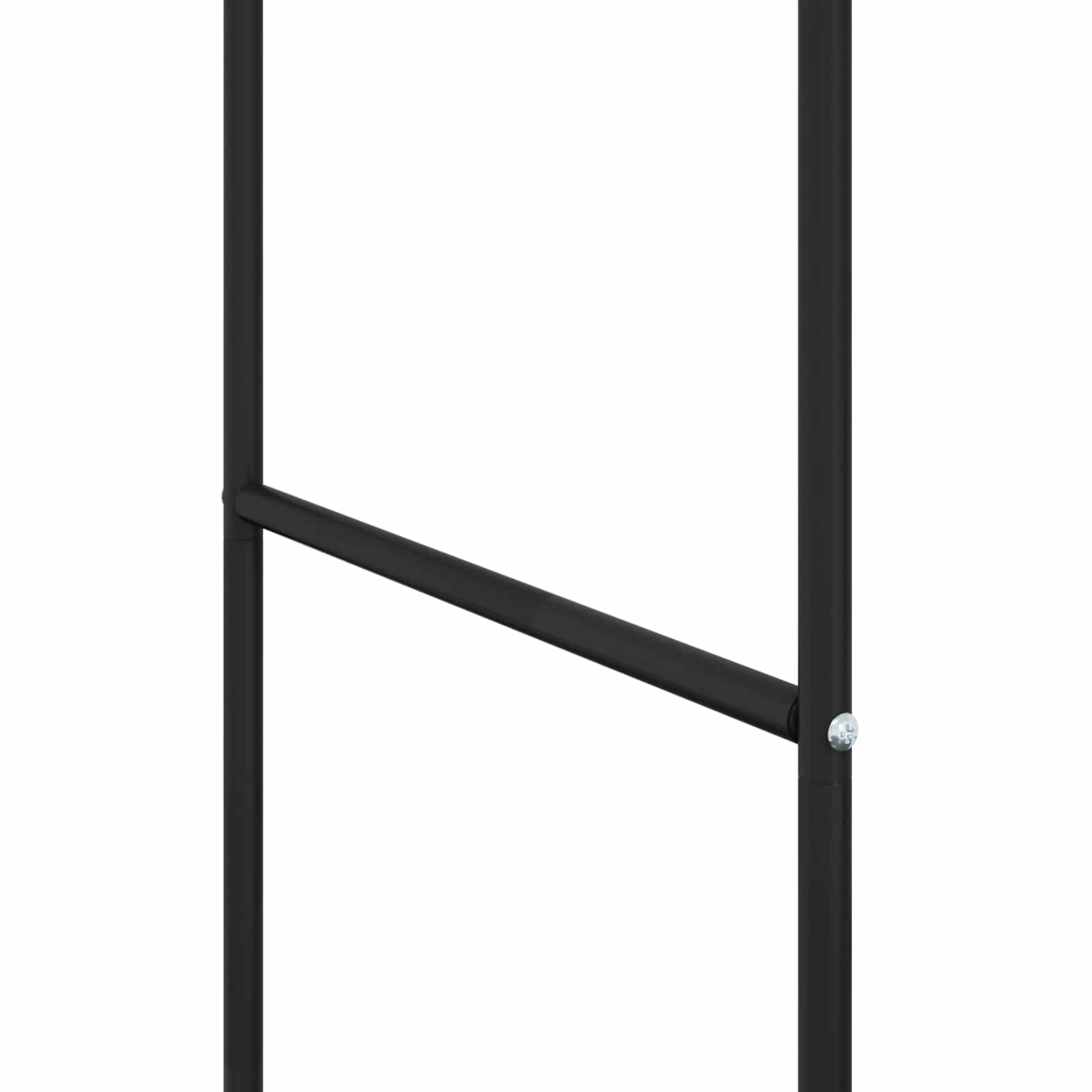 vidaXL Wieszak na Ubrania Gładki Czarny 80 x 53 x 156 cm