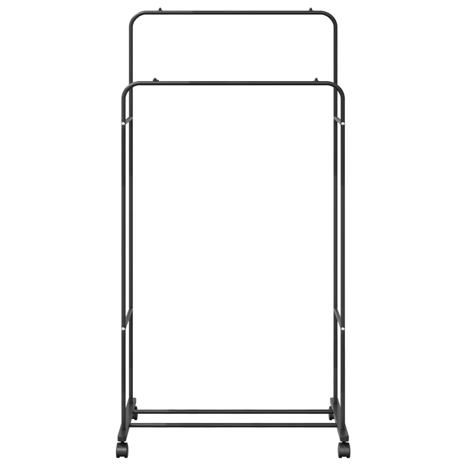 vidaXL Wieszak na Ubrania Gładki Czarny 80 x 53 x 156 cm