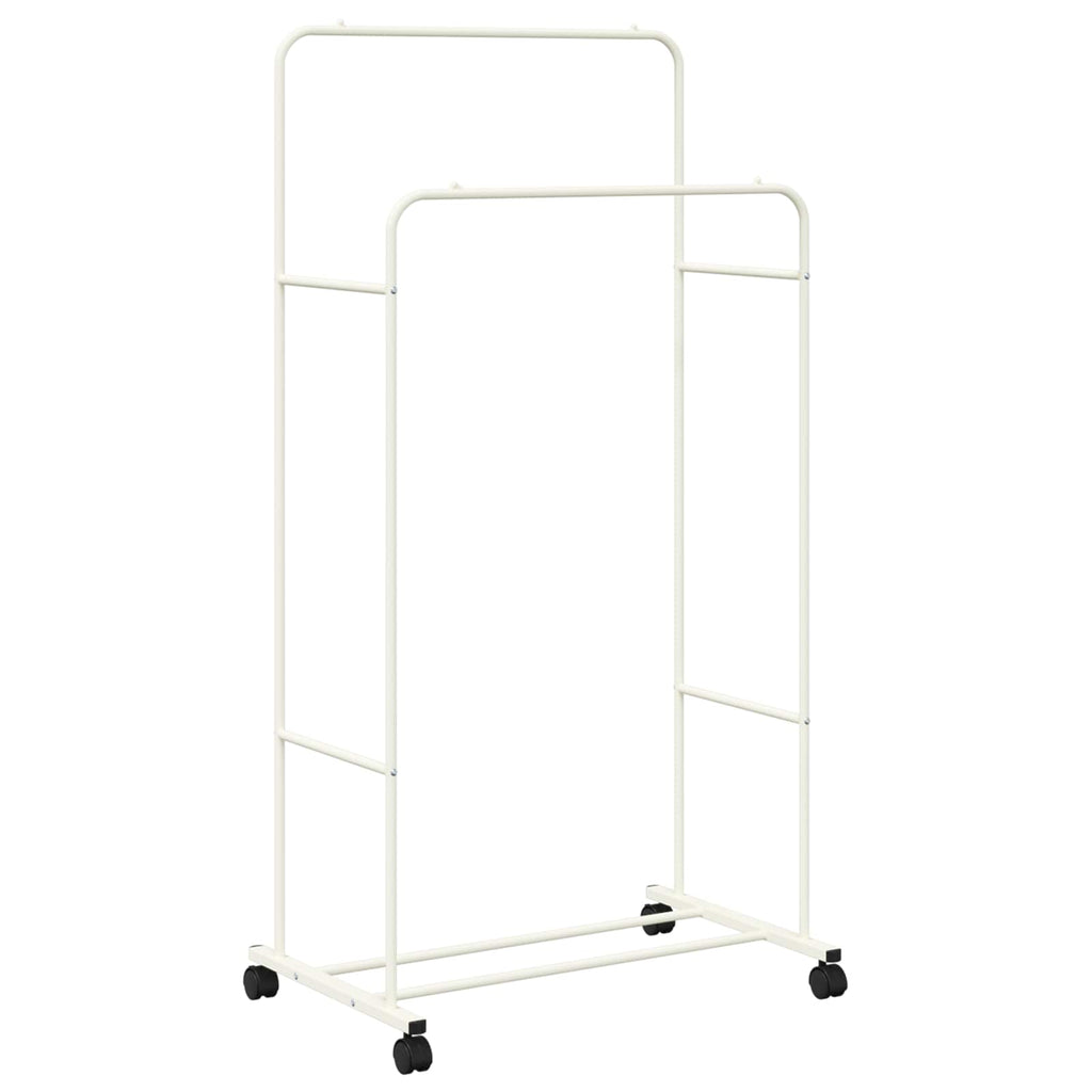 vidaXL Wieszak na Ubrania Gładki Biały 80 x 53 x 156 cm