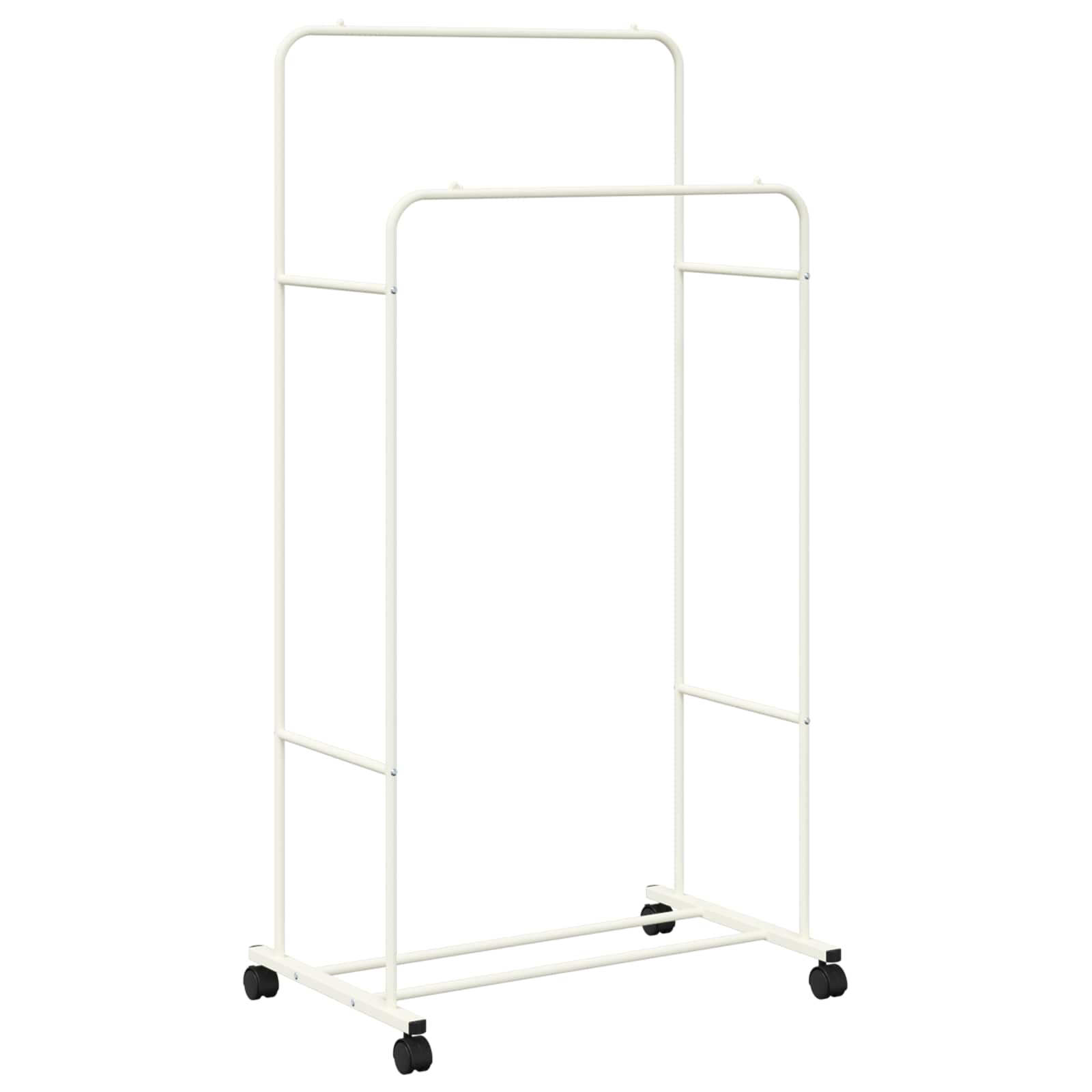 vidaXL Wieszak na Ubrania Gładki Biały 80 x 53 x 156 cm