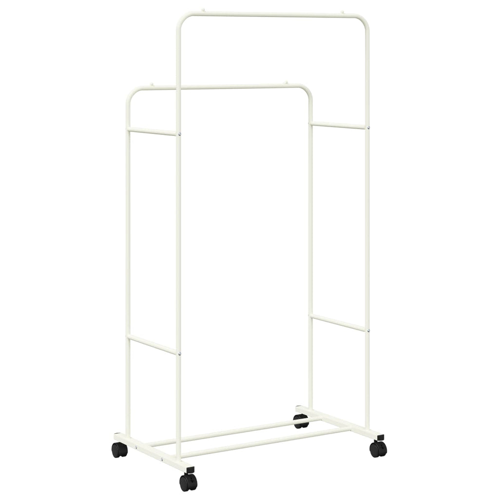 vidaXL Wieszak na Ubrania Gładki Biały 80 x 53 x 156 cm