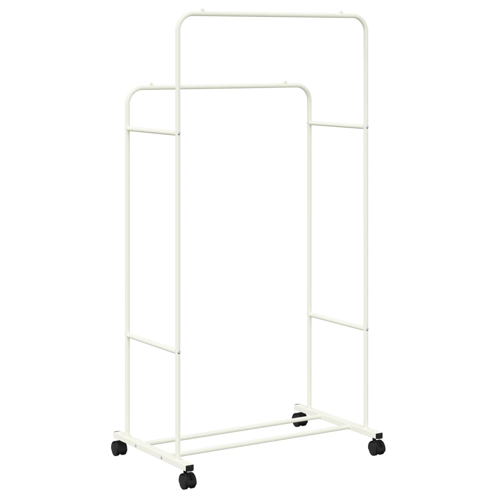 vidaXL Wieszak na Ubrania Gładki Biały 80 x 53 x 156 cm