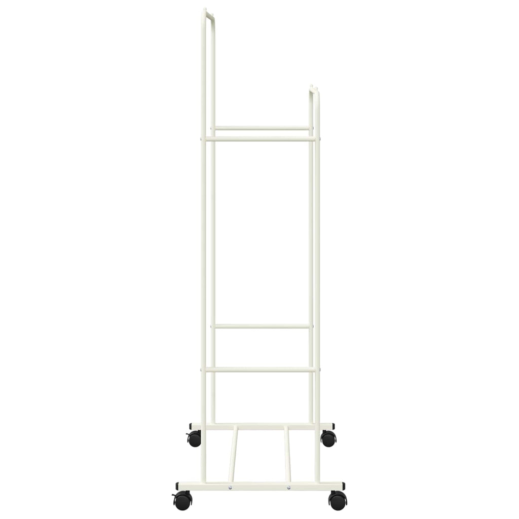 vidaXL Wieszak na Ubrania Gładki Biały 80 x 53 x 156 cm
