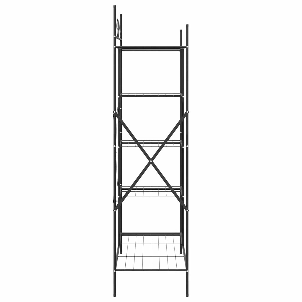 vidaXL Otwy garderoba z półką Czarny 104,5 x 45 x 172 cm Stal
